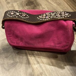 Tylie Malibu Suede Purse & Leather Strap w/ Studs